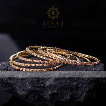 Golden Zircon Bangle 12 Piece