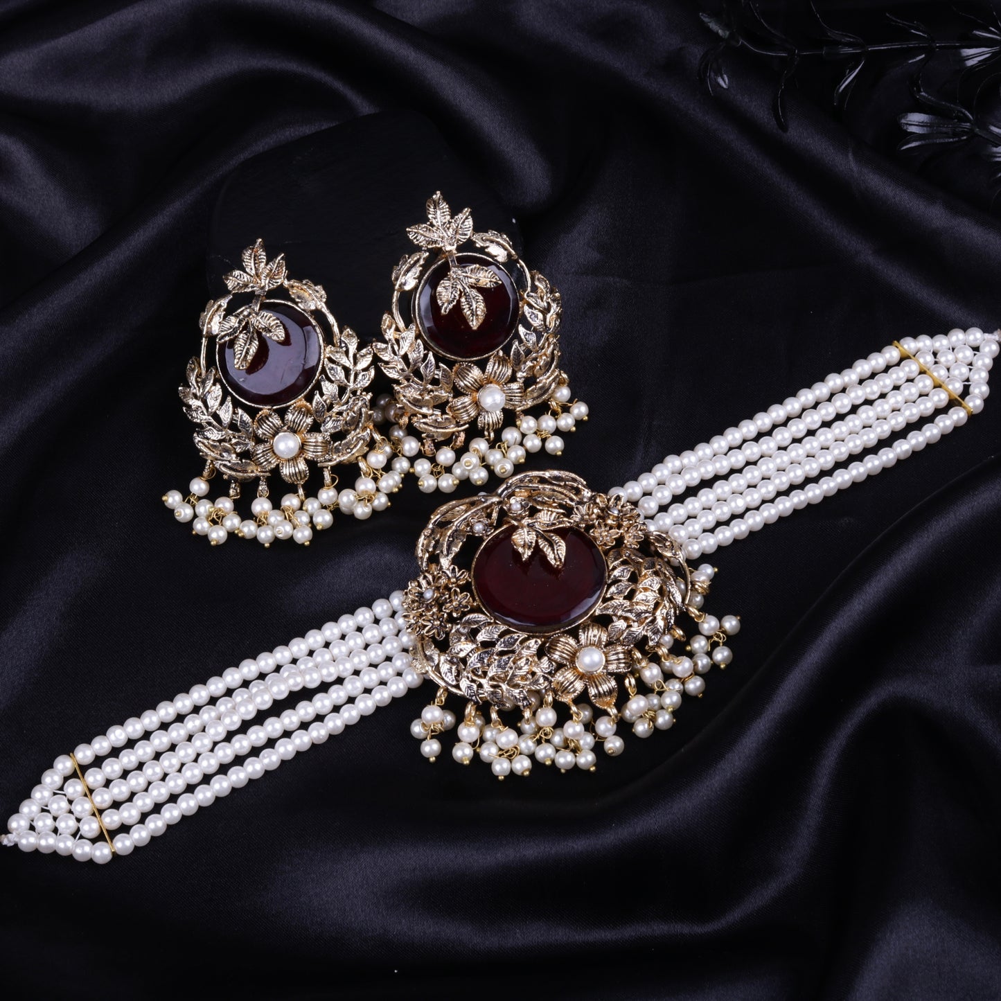Orchid Hand Crafted Chokker Set 2