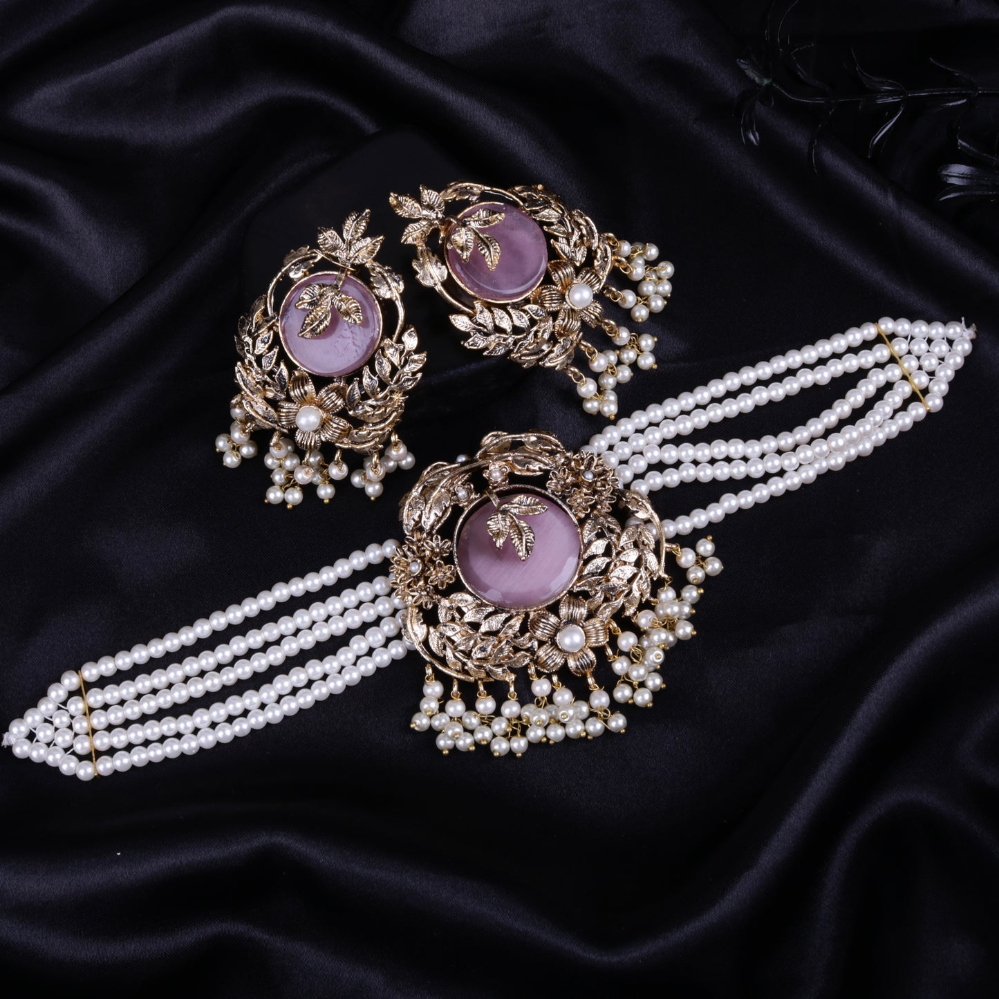 Orchid Hand Crafted Chokker Set 2
