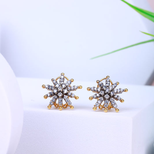 Rhinestone Flower Studs