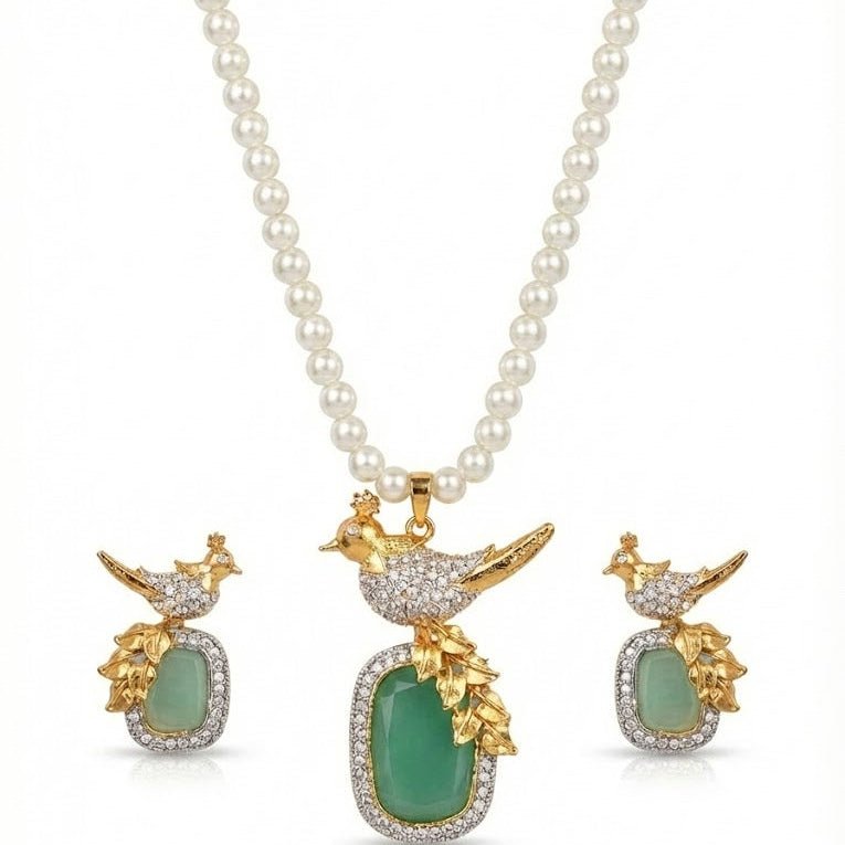 Bahaar-e-Beads Semi Precious Mala Set - Traditional Gemstone Jewelry