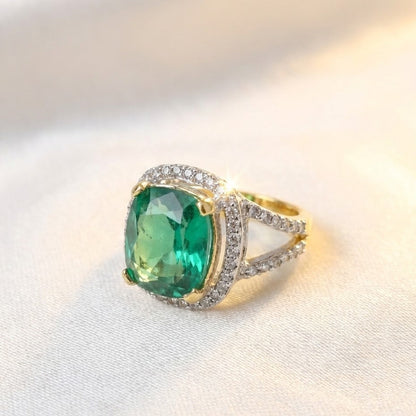 Delicate Sterling Ring with Gold Polish