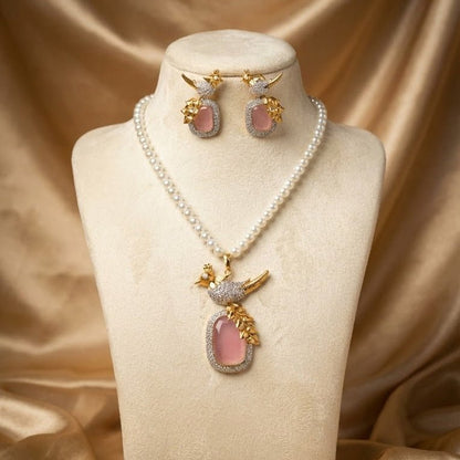 Bahaar-e-Beads Semi Precious Mala Set - Traditional Gemstone Jewelry