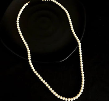 White Pearl Mala Necklace Set