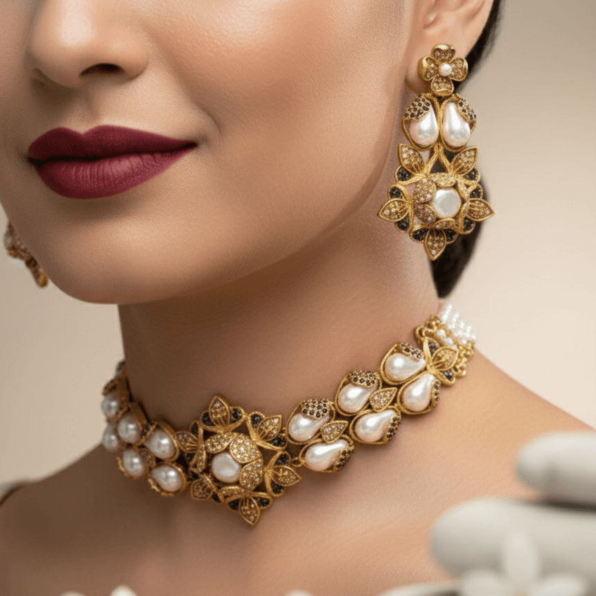 Moti-e-Phool Necklace Set