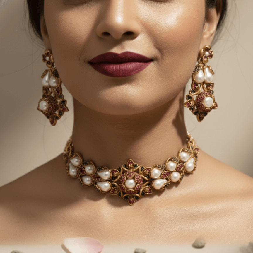 Moti-e-Phool Necklace Set