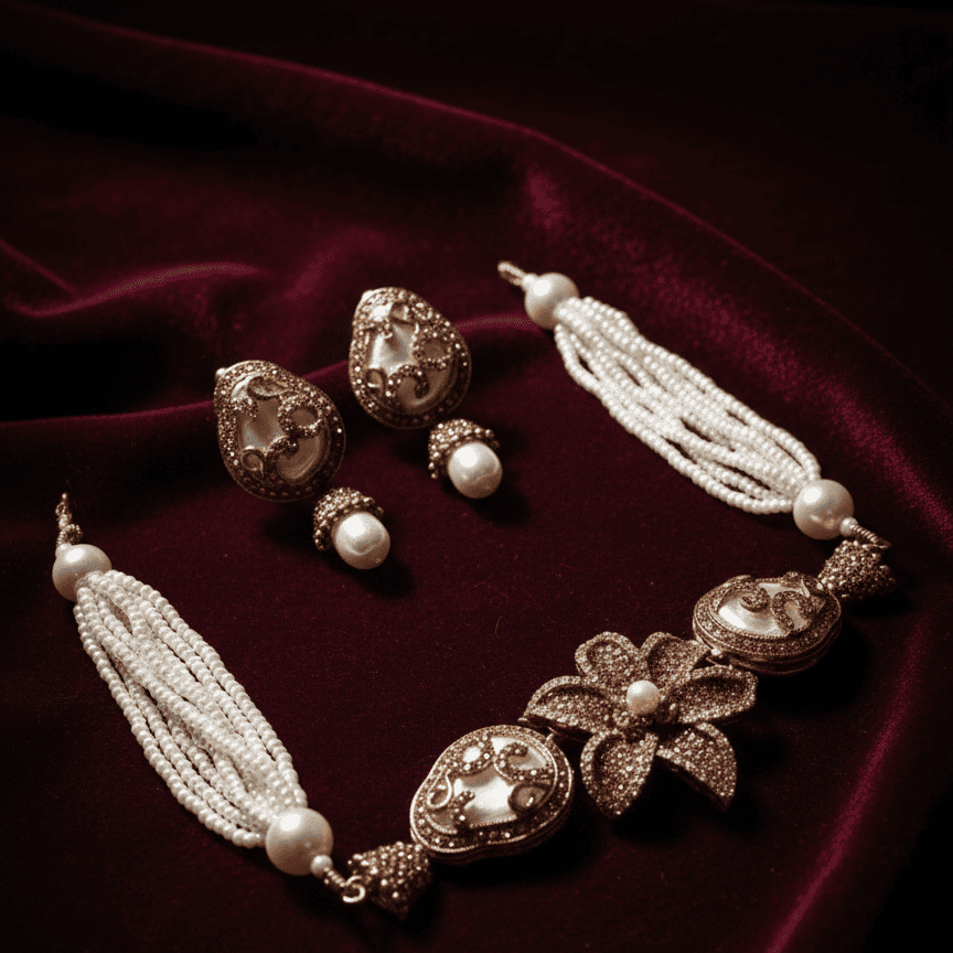 The Blossom Nacre Choker Set