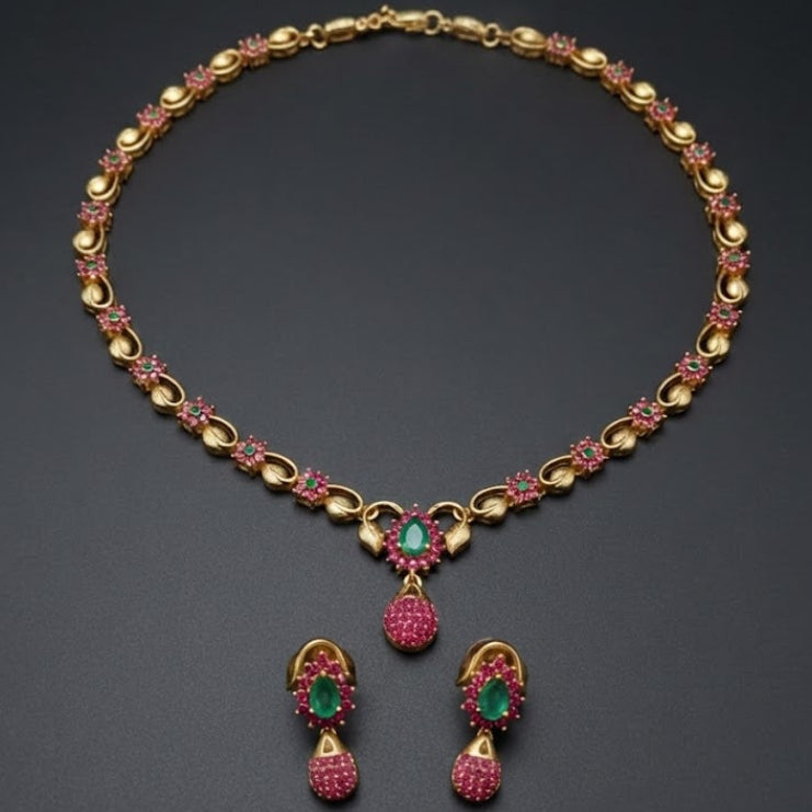 Imperial Ruby & Leaf Set