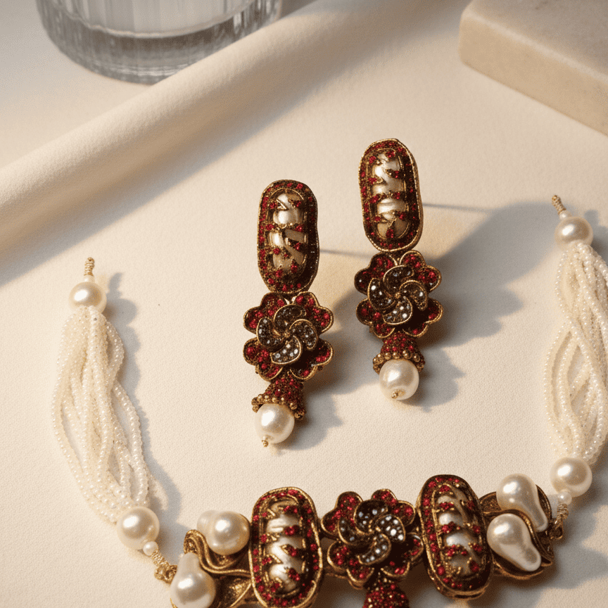 The Crimson Heritage Mother of Pearl Set