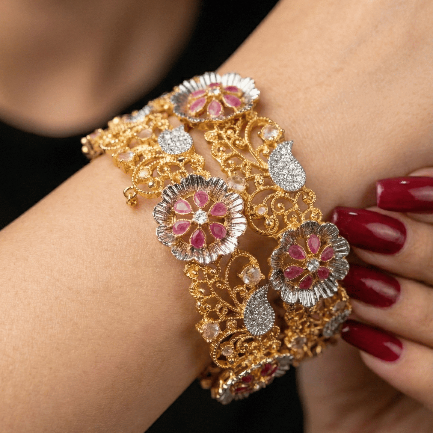 Royal Flora Gem Bangle