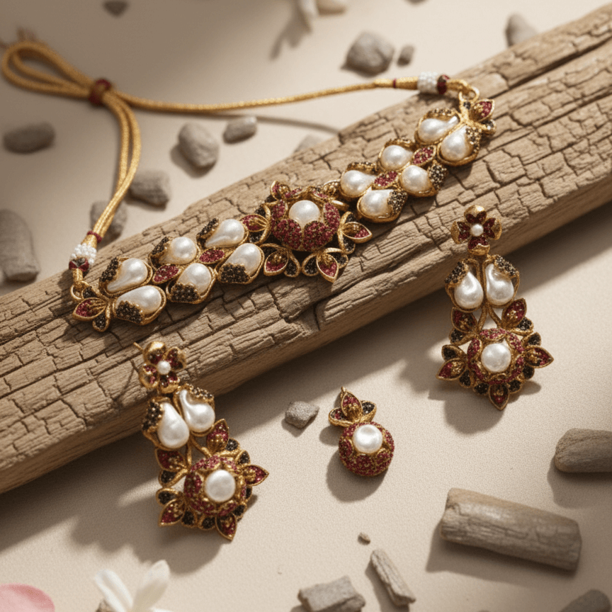 Moti-e-Phool Necklace Set
