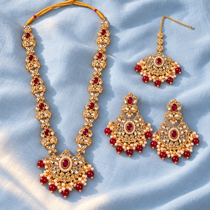 Mehr-e-Virasat Long Maala Necklace Set