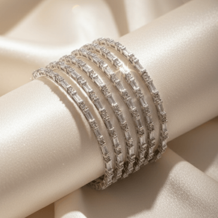 Celestial Golden Silver Six Bangles