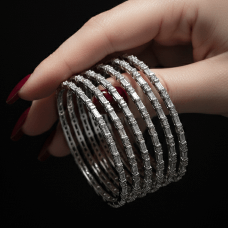 Celestial Golden Silver Six Bangles