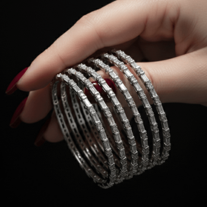 Celestial Golden Silver Six Bangles