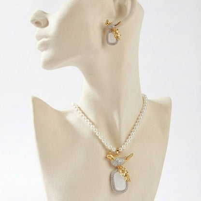 Bahaar-e-Beads Semi Precious Mala Set - Traditional Gemstone Jewelry