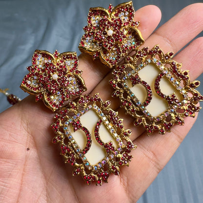 Crimson & Baroque Pearl Heritage Mala Red