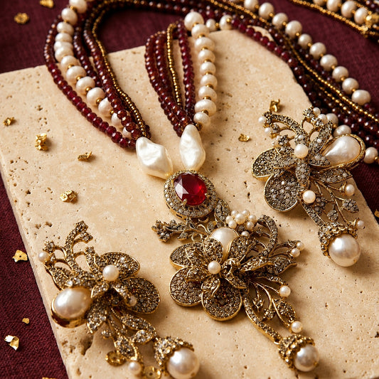 The Nilofer Floral Pendant Mala