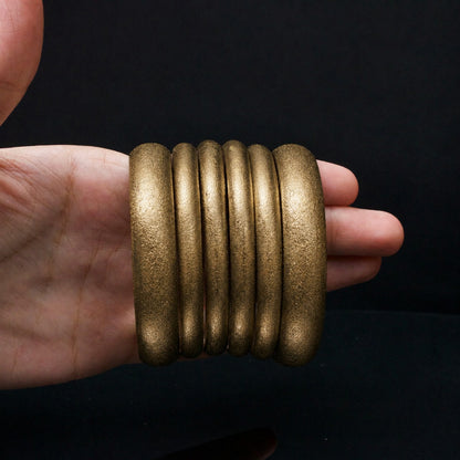 Shabnum Golden Bangles Six Piece Set - Ethiopian Style Bangles