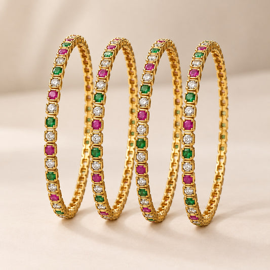 Luxe Four-Piece Bangle Set