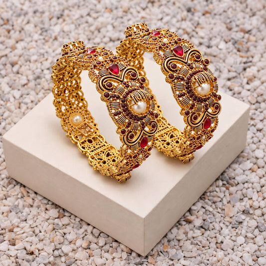 Rednish Pearl Openable Kangan