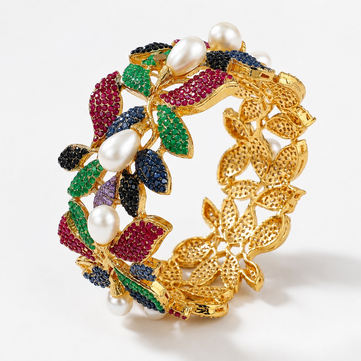 Orchid Flower Bangle - Premium Floral Design Bangle