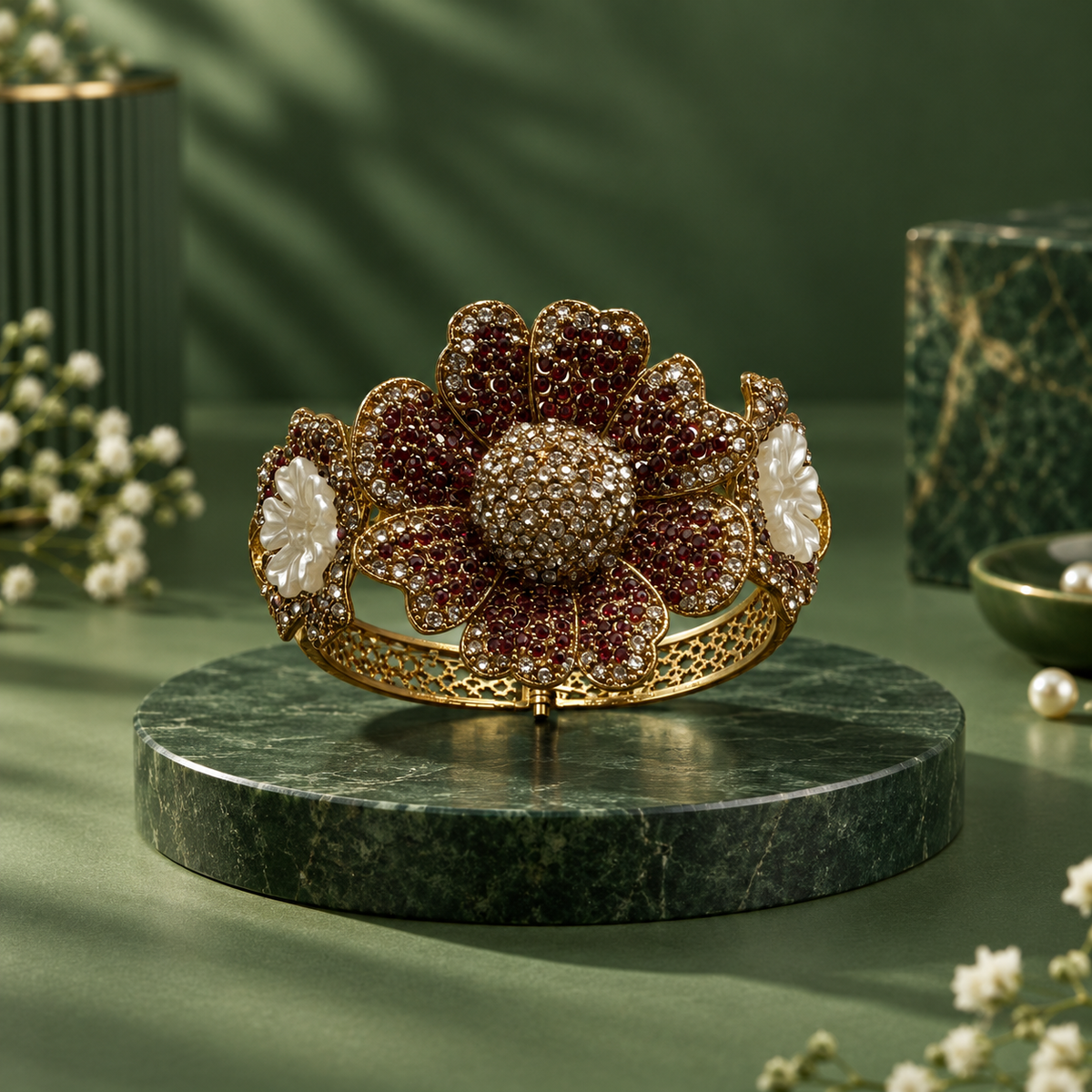 Gulnaar Floral Statement Bangle