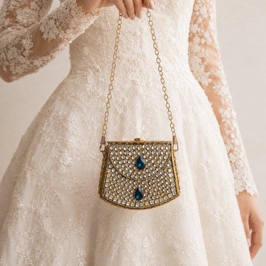 Bella Clutch – Bridal Evening Bag with Chain