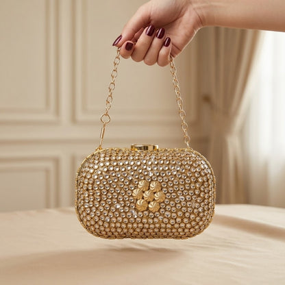 Chandni Clutch – Bridal Evening Bag with Chain