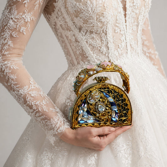 Amethyst Arch Jewelled Bridal Clutch