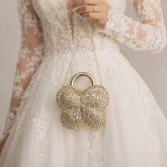 Golden Butterfly Lattice Clutch