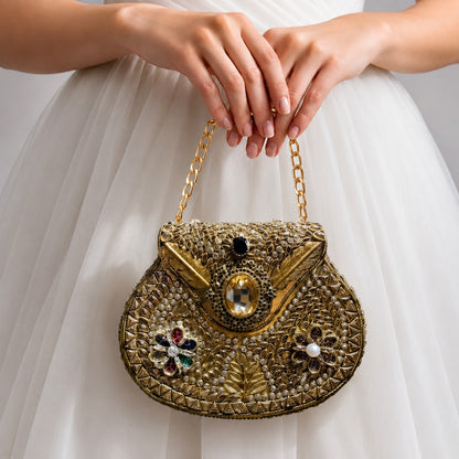 Artifact Clutch  – Bridal Evening Bag with Chain