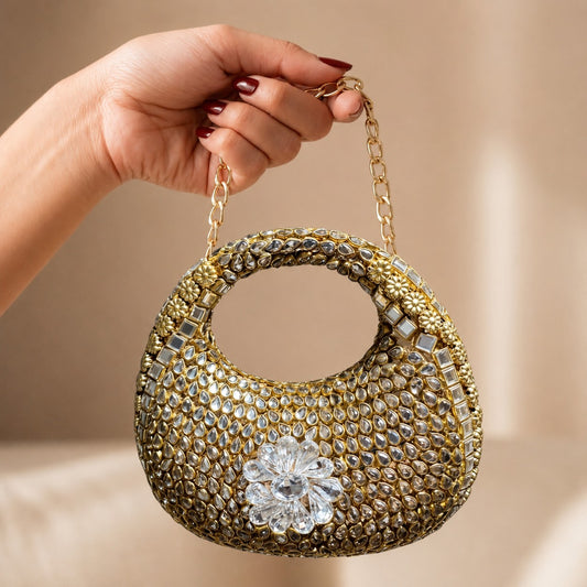 The Prism Minaudière – Bridal Evening Bag with Chain