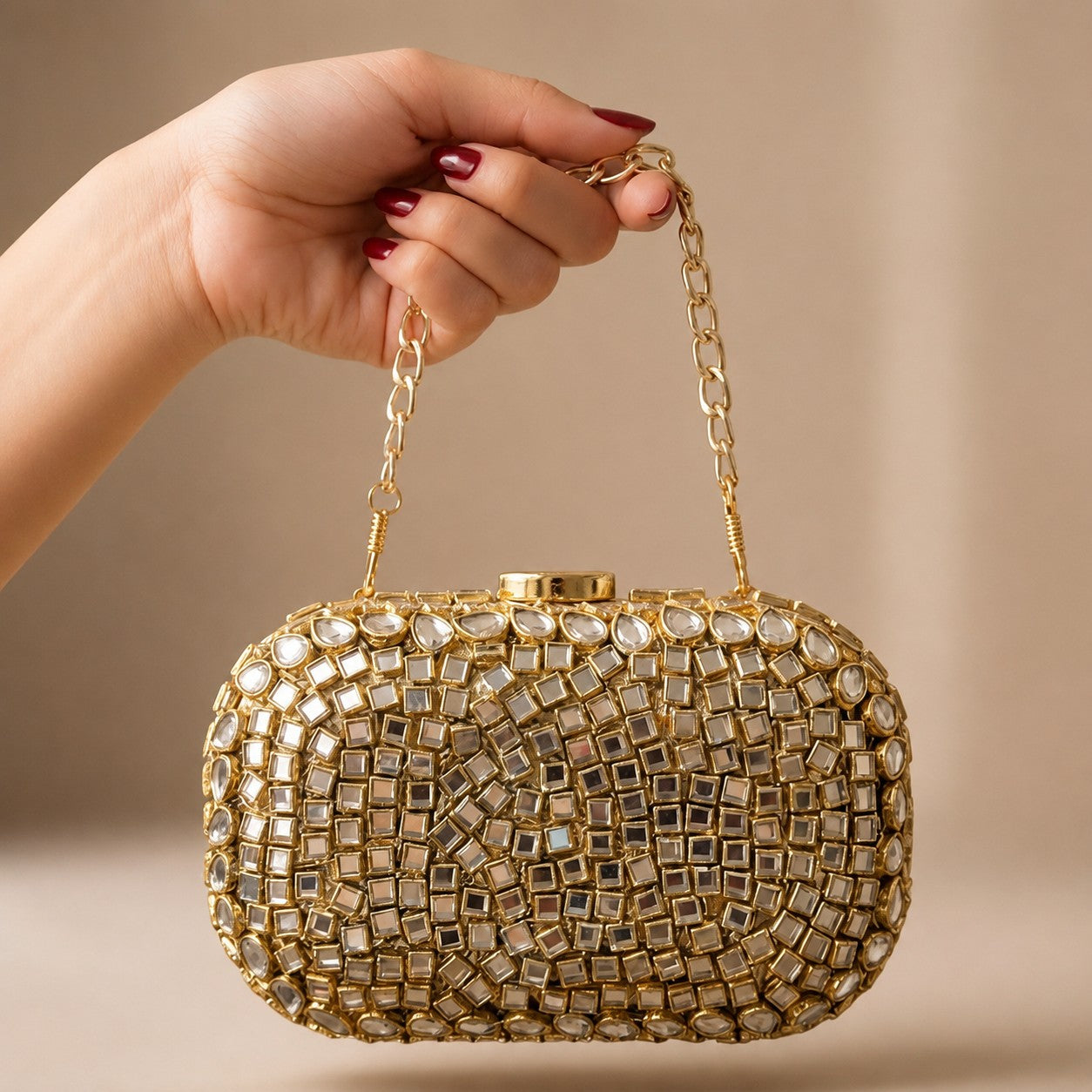 The Heiress Heirloom – Bridal Evening Bag with Chain