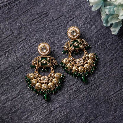 Kundan Chandbali Earrings