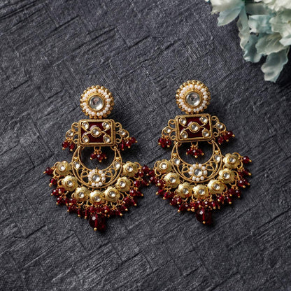 Kundan Chandbali Earrings