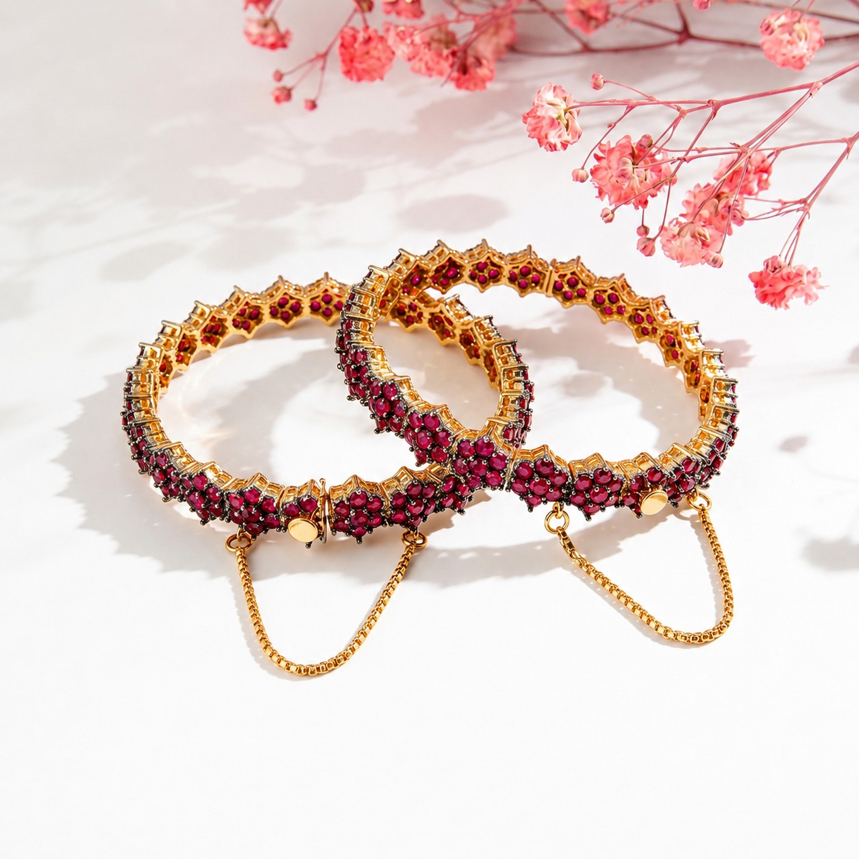 Premium Zircon Flower Bangle
