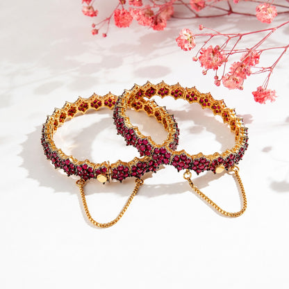 Premium Zircon Flower Bangle