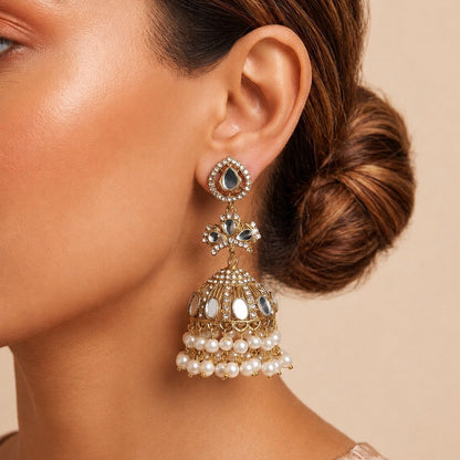 Jhumka with Pearl Drops