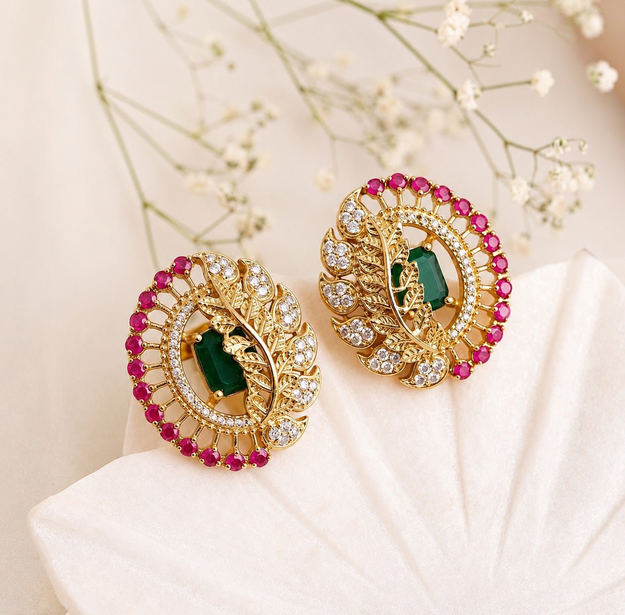 Emerald Mor Pankh Tops