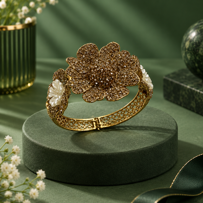 Gulnaar Floral Statement Bangle