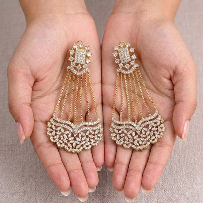 The Nizam's Gilded Cascades Chandelier Earrings