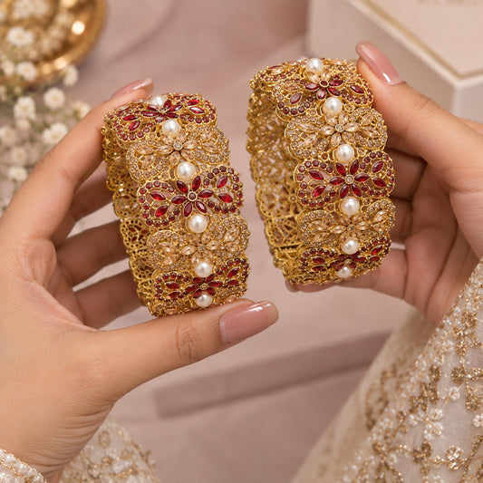 Kehkashaan Pearl Bangle Openable