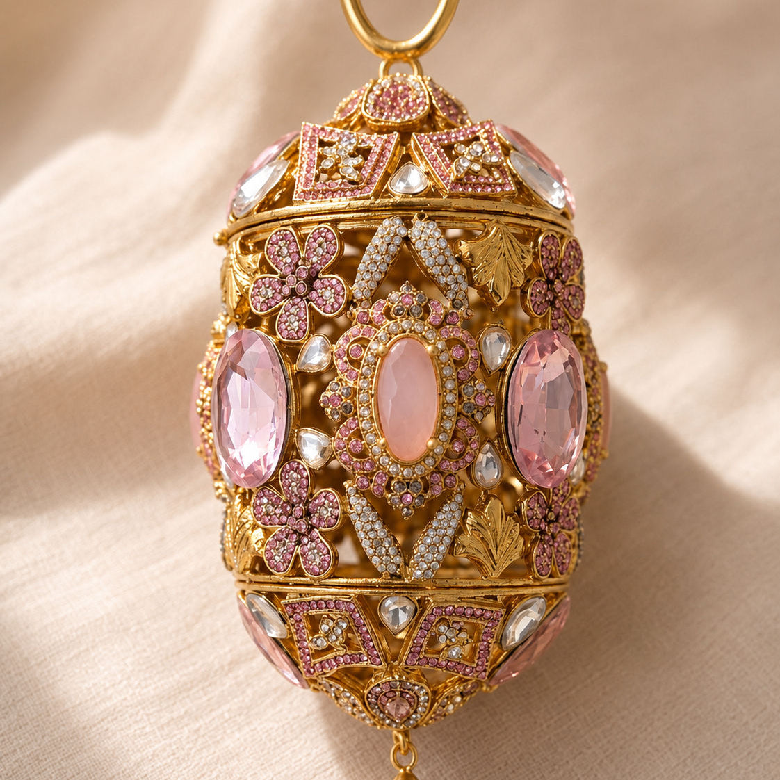 Lustre Royale Kundan Clutch – Bridal Evening Bag with Pearls