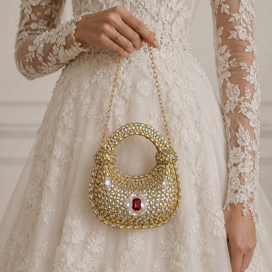 Sitara Clutch – Bridal Evening Bag with Chain