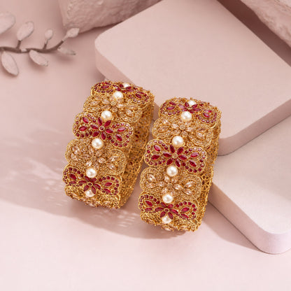 Kehkashaan Pearl Bangle Openable
