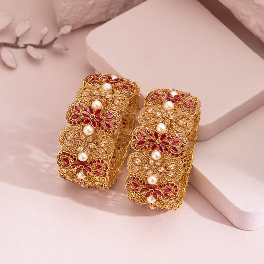 Kehkashaan Pearl Bangle Openable