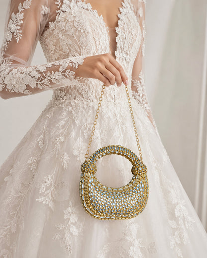 Sitara Clutch – Bridal Evening Bag with Chain