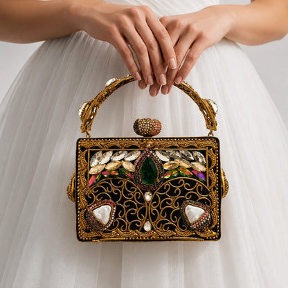 Gilded Treasures – Bridal Evening Handle Clutch Bag (Copy)