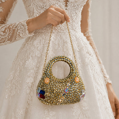 Amara Clutch – Bridal Evening Bag with Chain